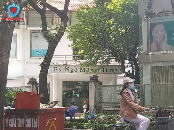 Phòng khám TMV Bs Ngô Mộng hùng hoành tráng tại 115-117 Trương Định, quận 3.