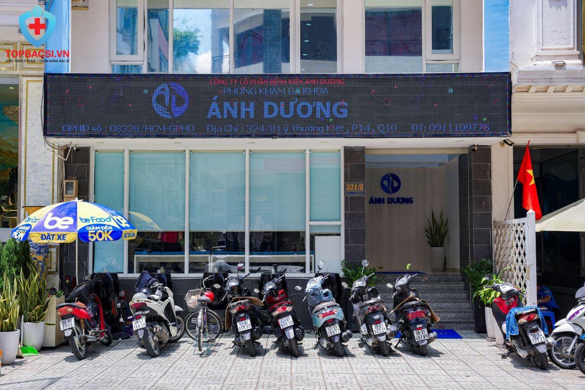Phòng khám đa khoa Ánh Dương địa chỉ tại số 324/8 Lý Thường Kiệt, phường Diên Hồng, TP.HCM.